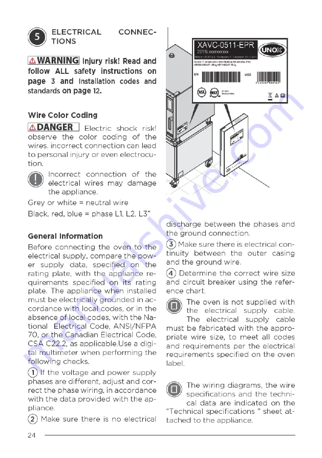 Unox Cheftop Mind.Maps XAVC-0511-EPR Скачать руководство пользователя страница 24