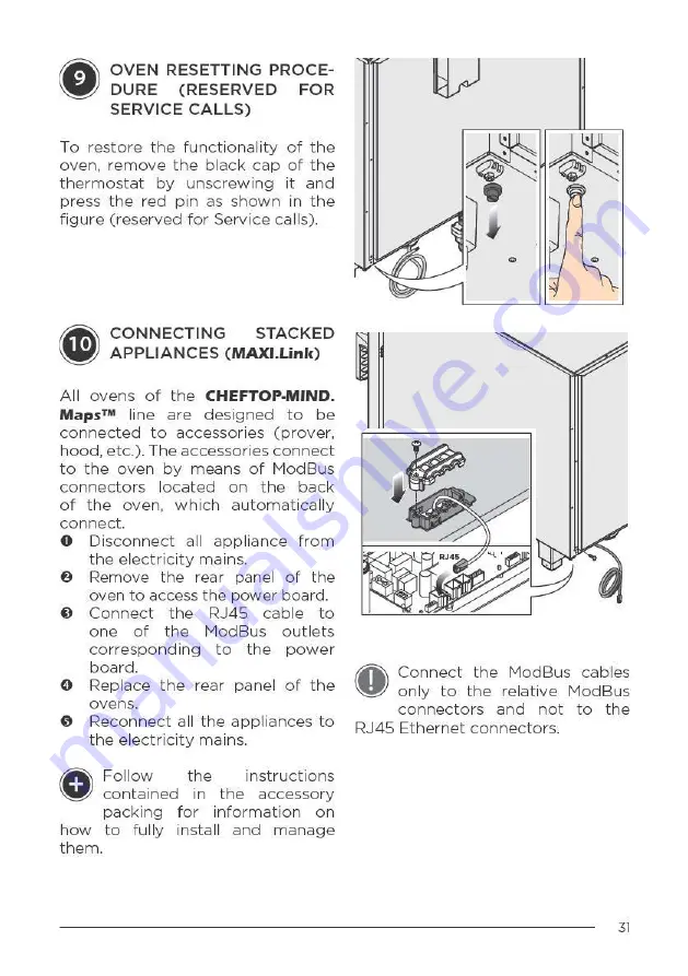 Unox Cheftop Mind.Maps XAVC-0511-EPR Installation, Use And Maintenance Manual Download Page 31