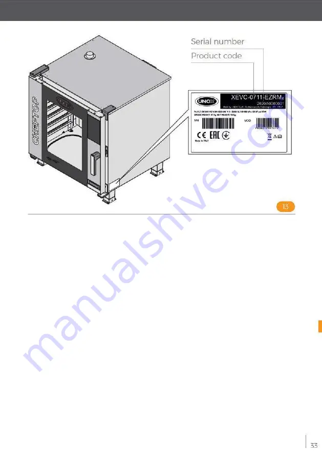 Unox Cheftop ZERO 10 GN 1/1 Скачать руководство пользователя страница 33