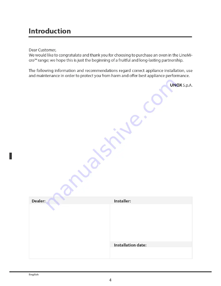 Unox LineMicro XAF series Instruction Manual Download Page 4