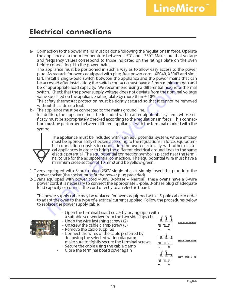 Unox LineMicro XAF series Instruction Manual Download Page 13