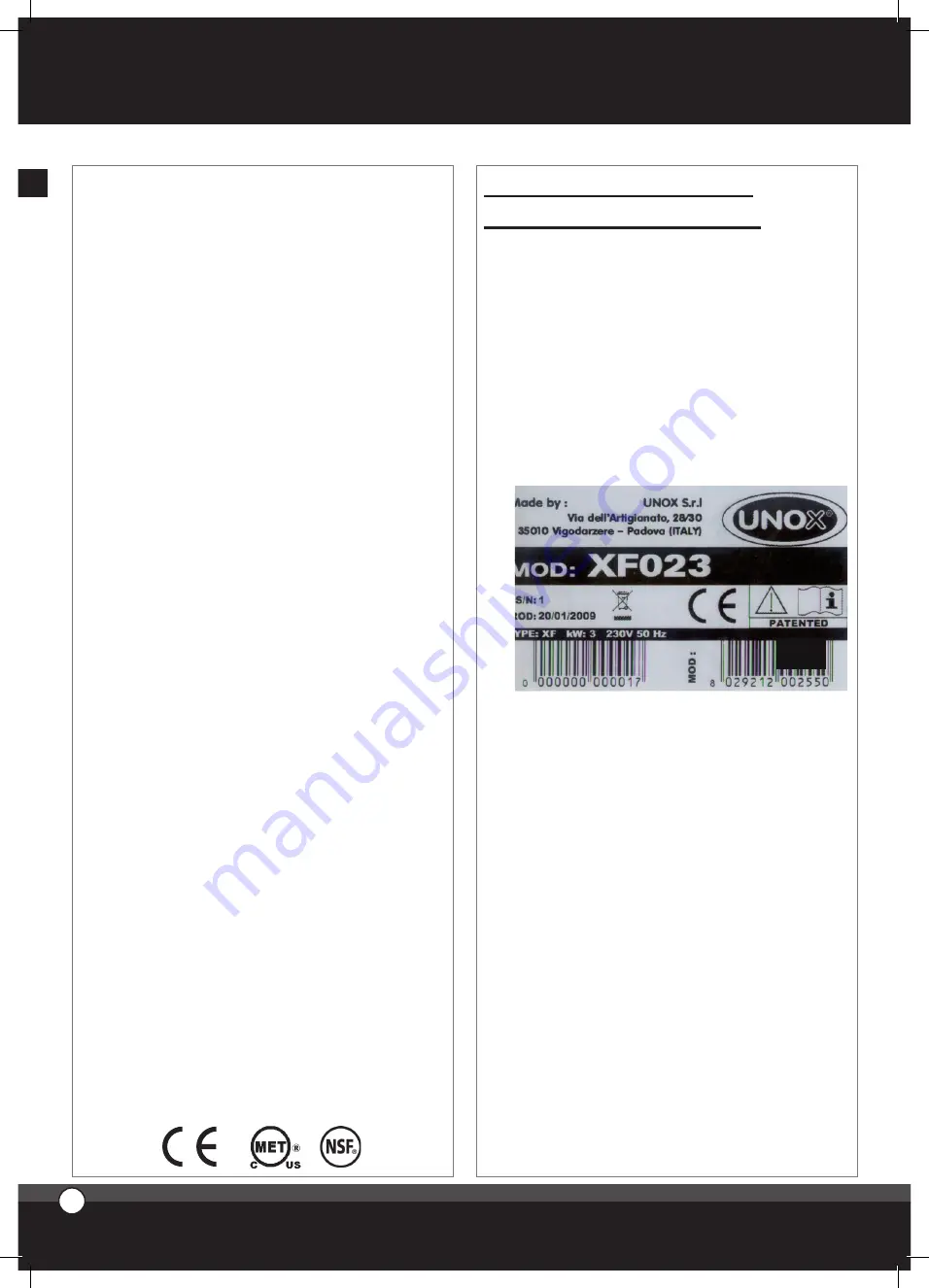 Unox LineMicro XF Series Скачать руководство пользователя страница 8