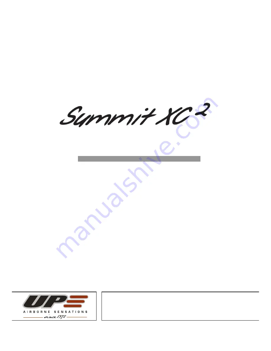 UP Summit XC2 Owner'S Manual Download Page 1