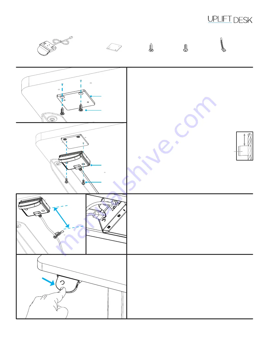 Uplift Desk Advanced Paddle Keypad FRM055 Assembly Instructions Download Page 1