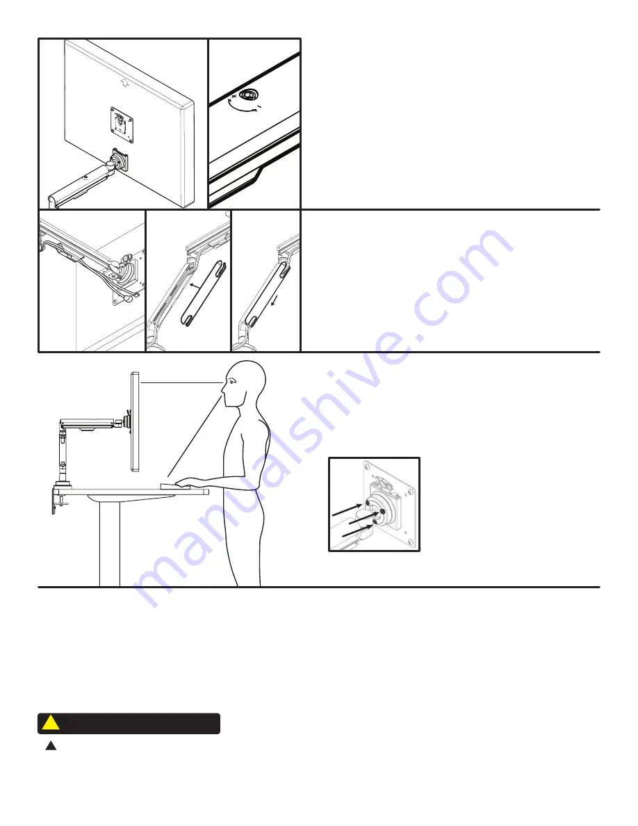 Uplift Desk Zilker Dual Monitor Arm Manual Download Page 3