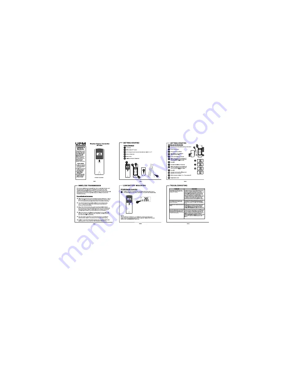 UPM WT440H Owner'S Manual Download Page 1