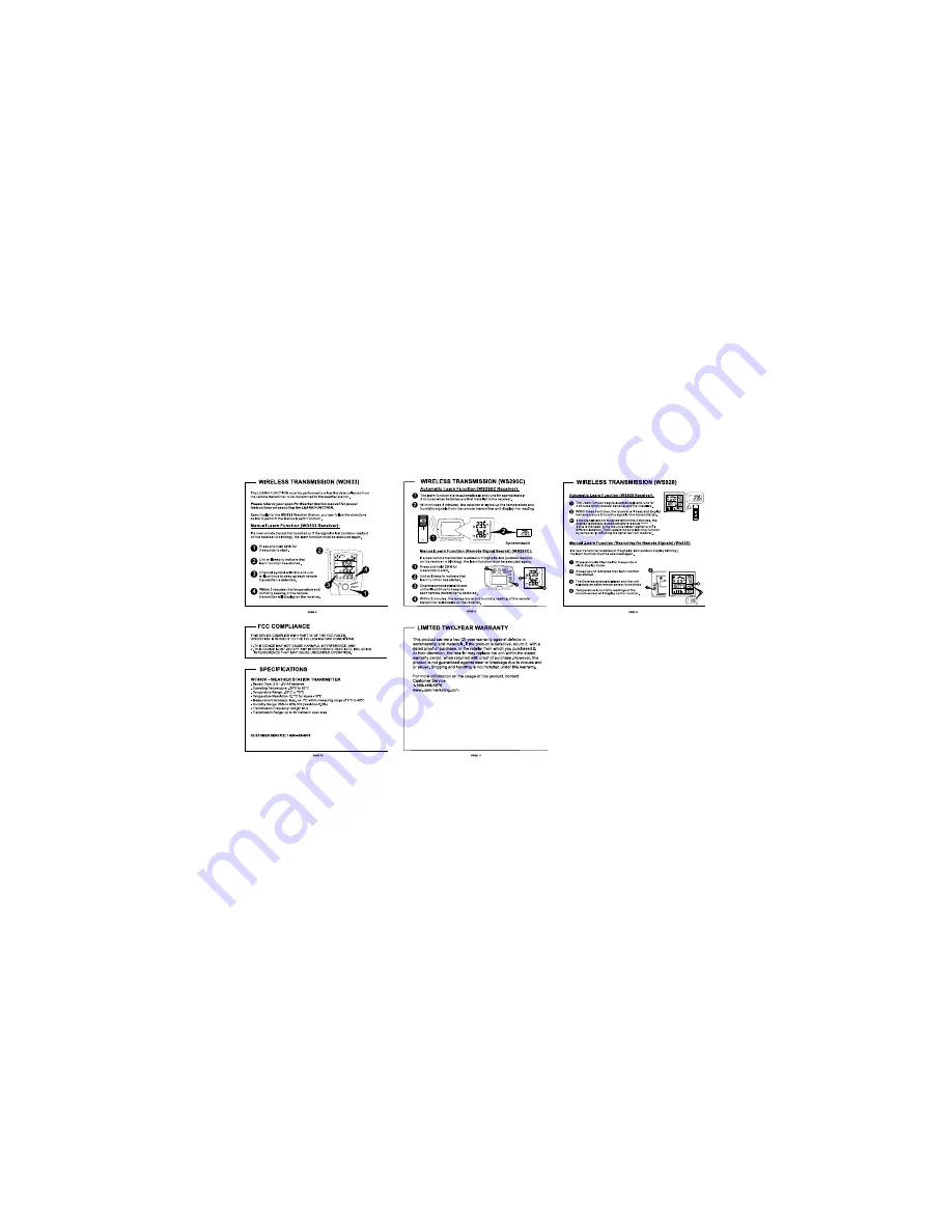 UPM WT440H Owner'S Manual Download Page 2