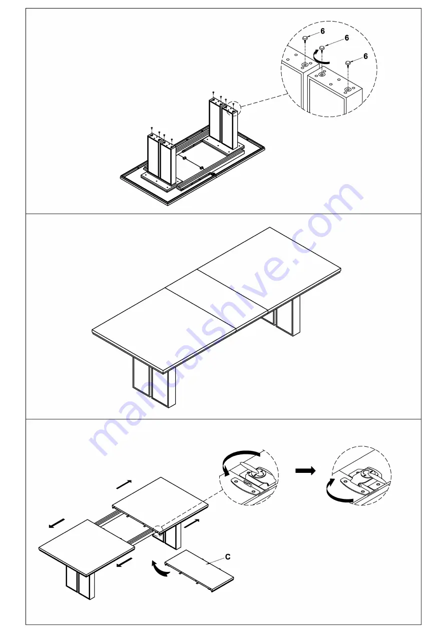 Urban Barn PAULSEN EXTENSION DINING TABLE Assembly Instructions Download Page 2