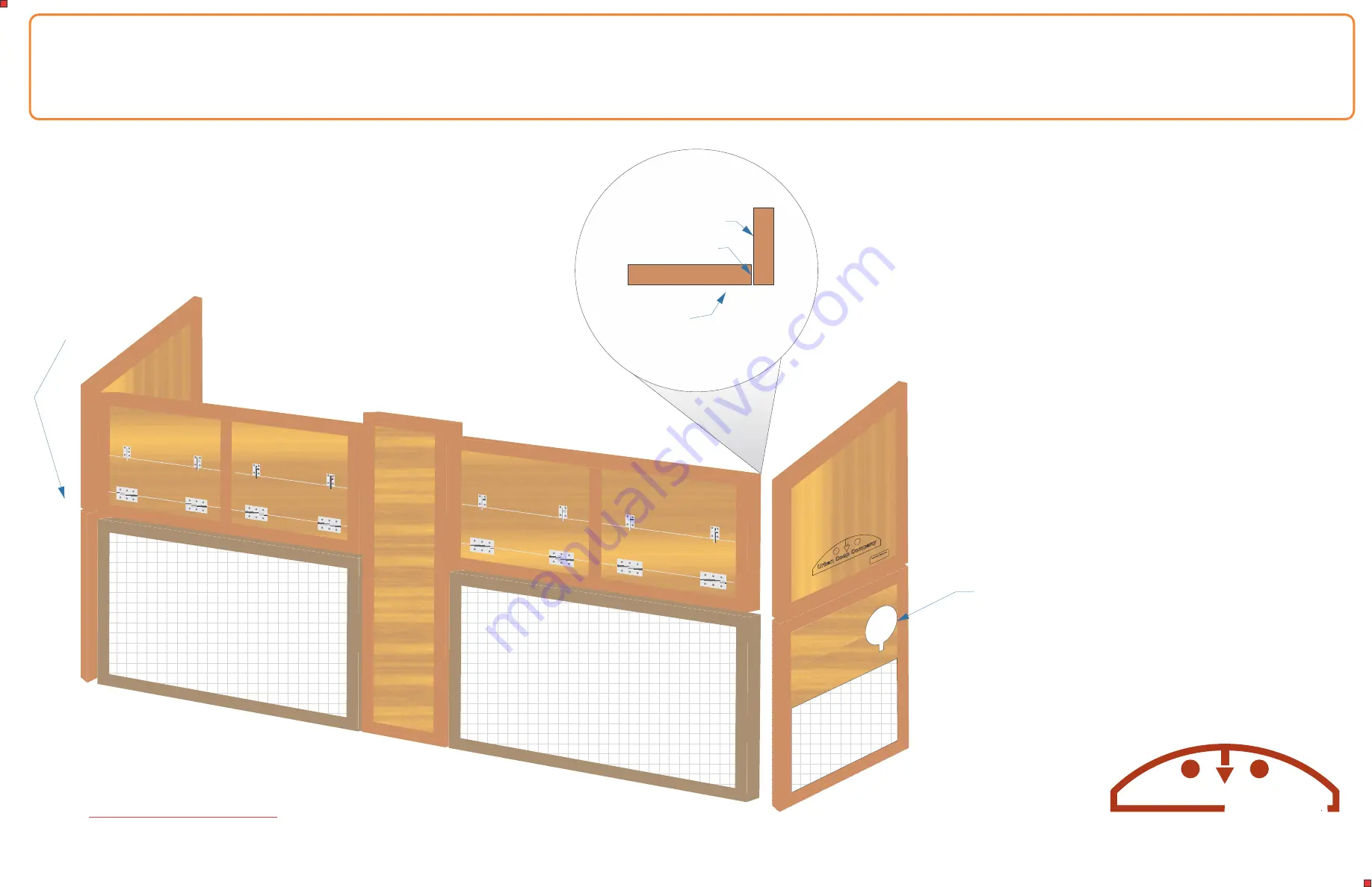 Urban Coop Company Round-Top Chicken Coop Walk-In Assembly Instructions Manual Download Page 28