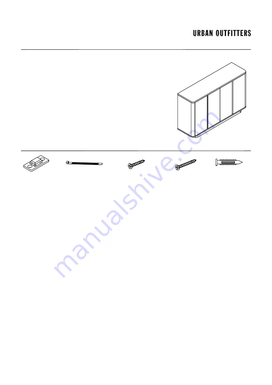 URBAN OUTFITTERS CORA LACQUERED CREDENZA Assembly Instructions Download Page 1