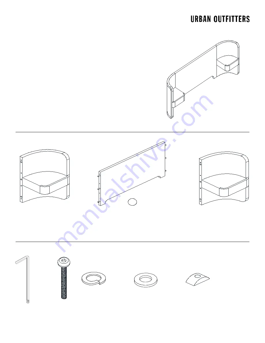 URBAN OUTFITTERS INES Bed Headboard Assembly Instructions Download Page 1