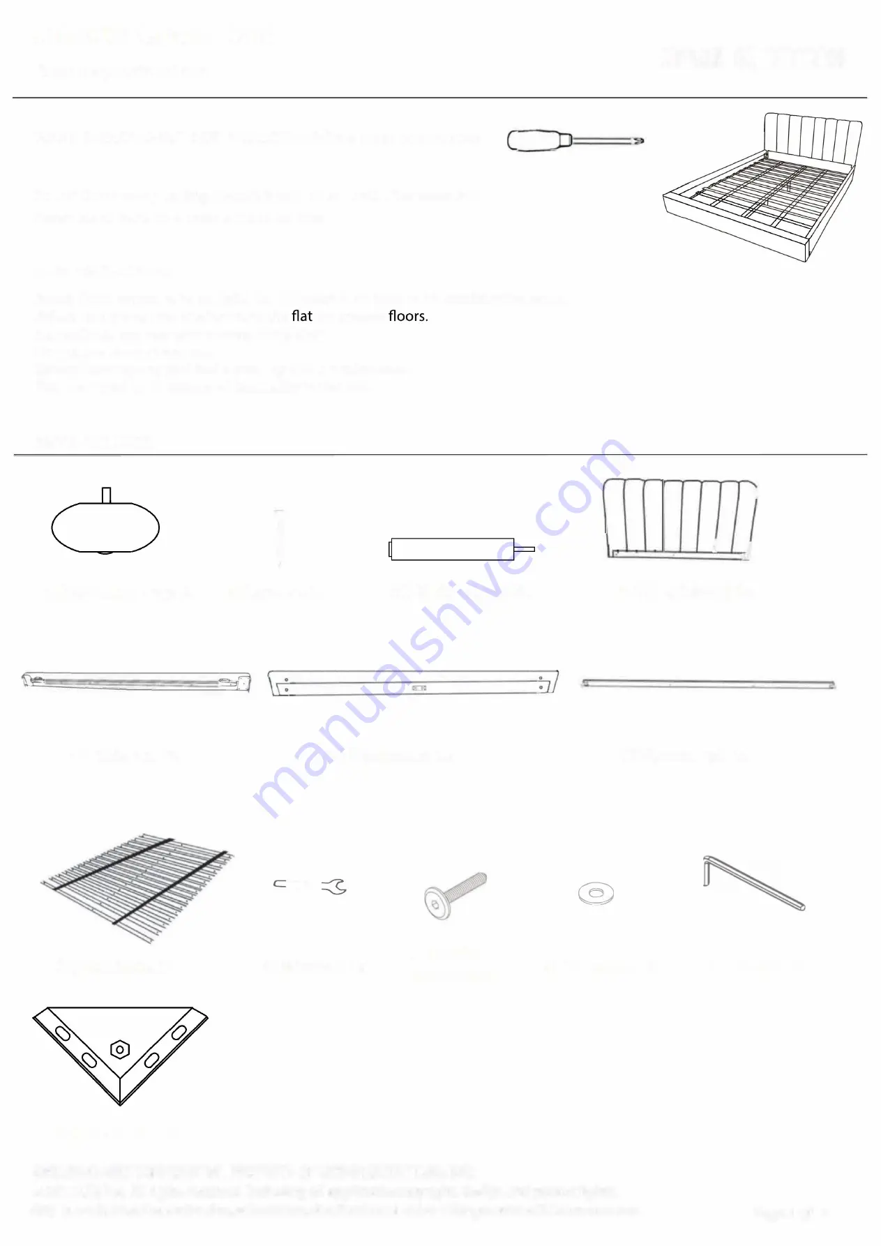 URBAN OUTFITTERS Juliette Queen Bed Assembly Instructions Download Page 1