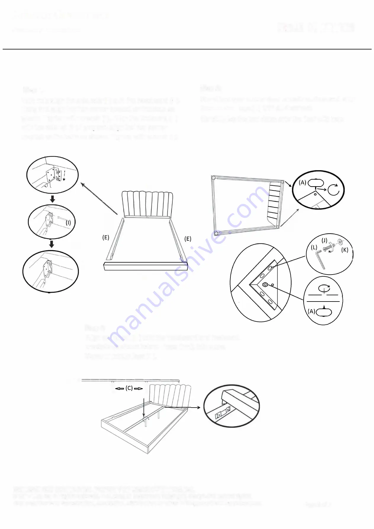 URBAN OUTFITTERS Juliette Queen Bed Assembly Instructions Download Page 2