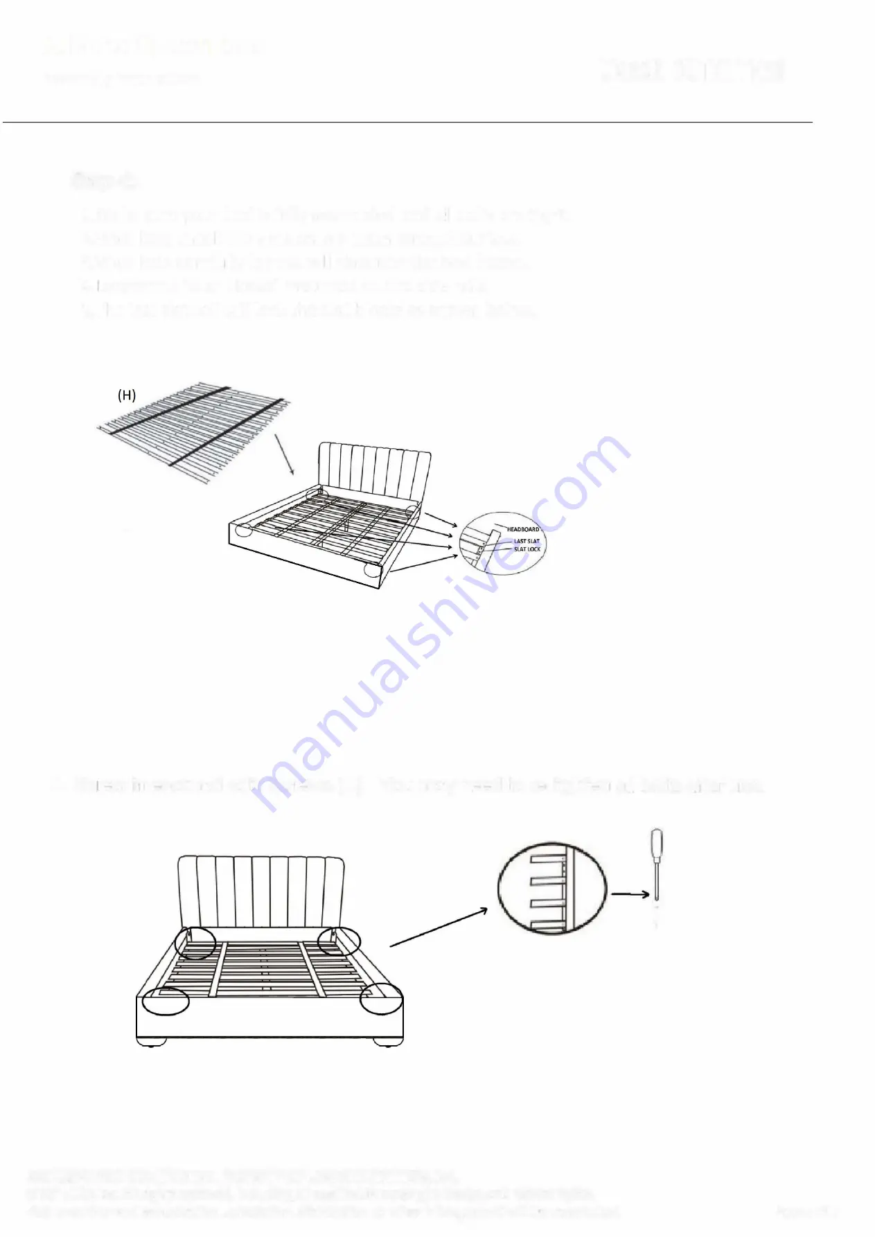 URBAN OUTFITTERS Juliette Queen Bed Assembly Instructions Download Page 3