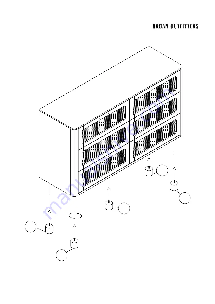 URBAN OUTFITTERS MABELLE 6 DRAWER CHEST Assembly Instructions Manual Download Page 3