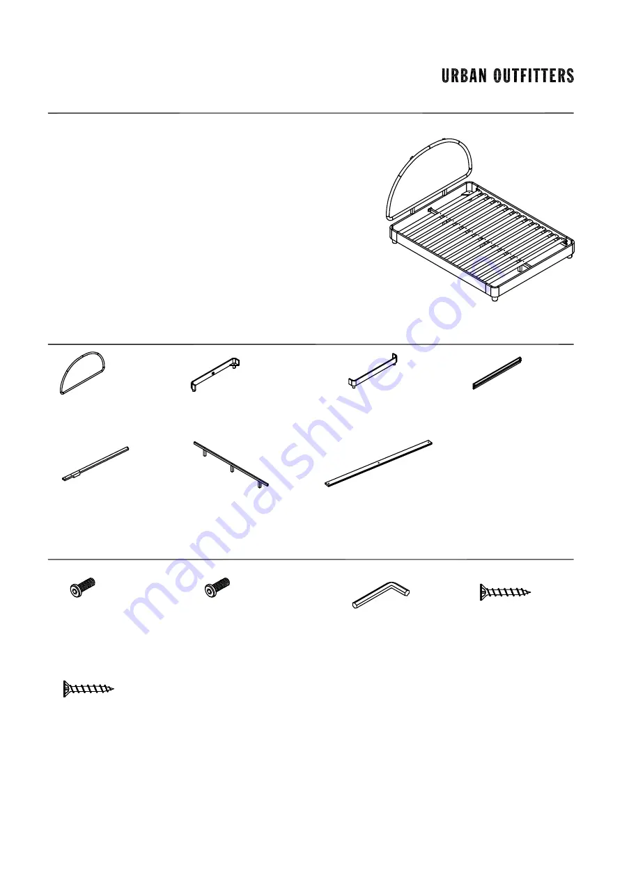 URBAN OUTFITTERS MABELLE BED Assembly Instructions Manual Download Page 1