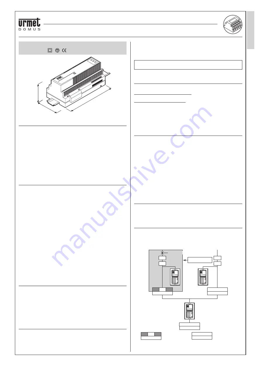 urmet domus 1038/20 Manual Download Page 1