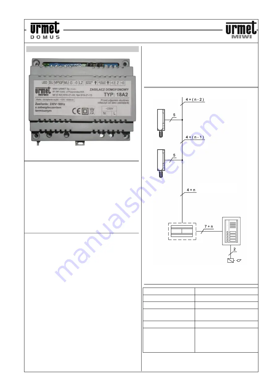 urmet domus 6025/401 Скачать руководство пользователя страница 7