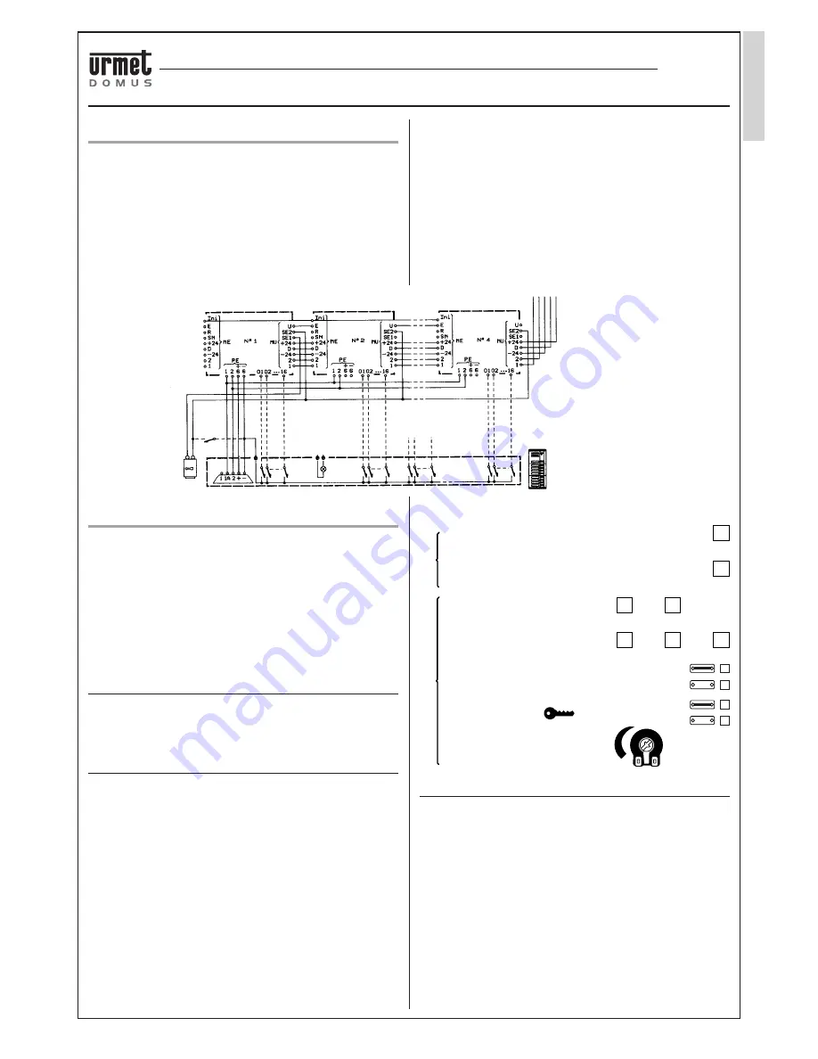 urmet domus 826 DIGITAL CALL SYSTEM Manual Download Page 43