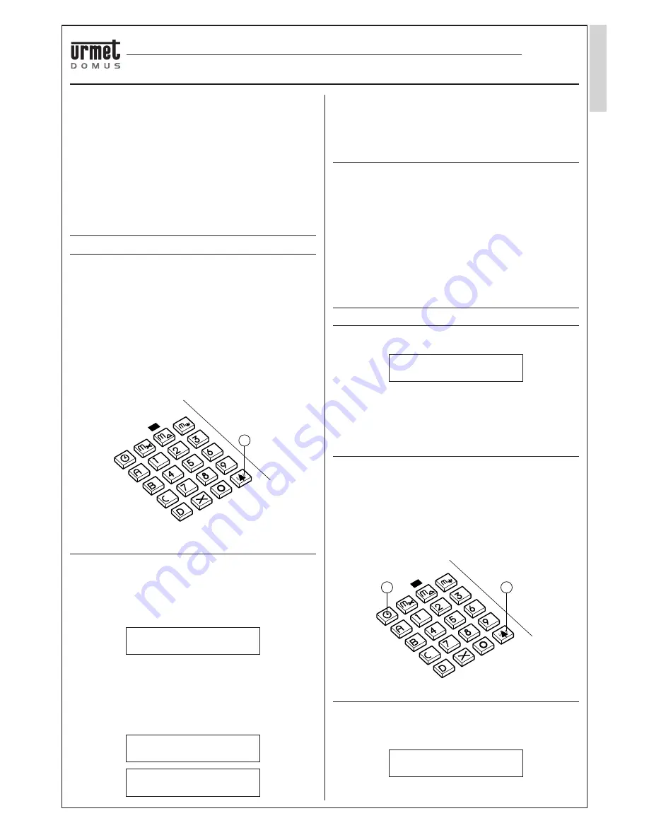 urmet domus 826 DIGITAL CALL SYSTEM Manual Download Page 59