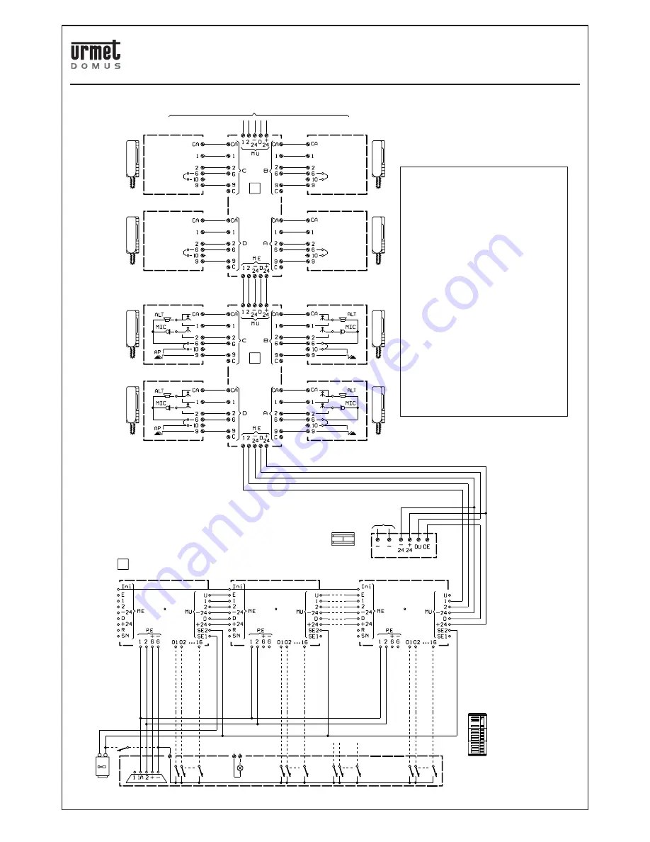 urmet domus 826 DIGITAL CALL SYSTEM Manual Download Page 91