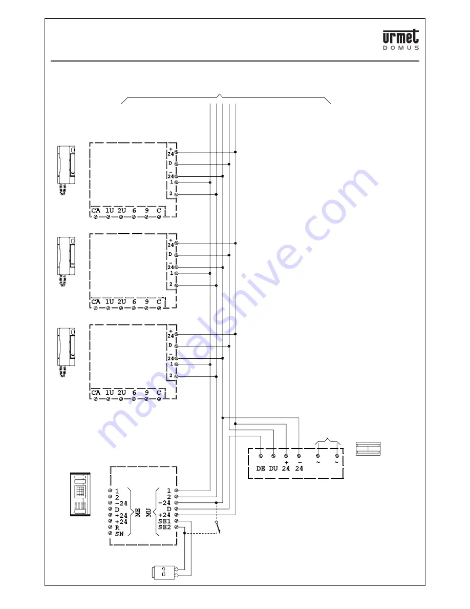 urmet domus 826 DIGITAL CALL SYSTEM Скачать руководство пользователя страница 92