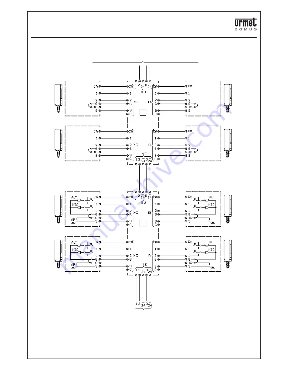 urmet domus 826 DIGITAL CALL SYSTEM Manual Download Page 100