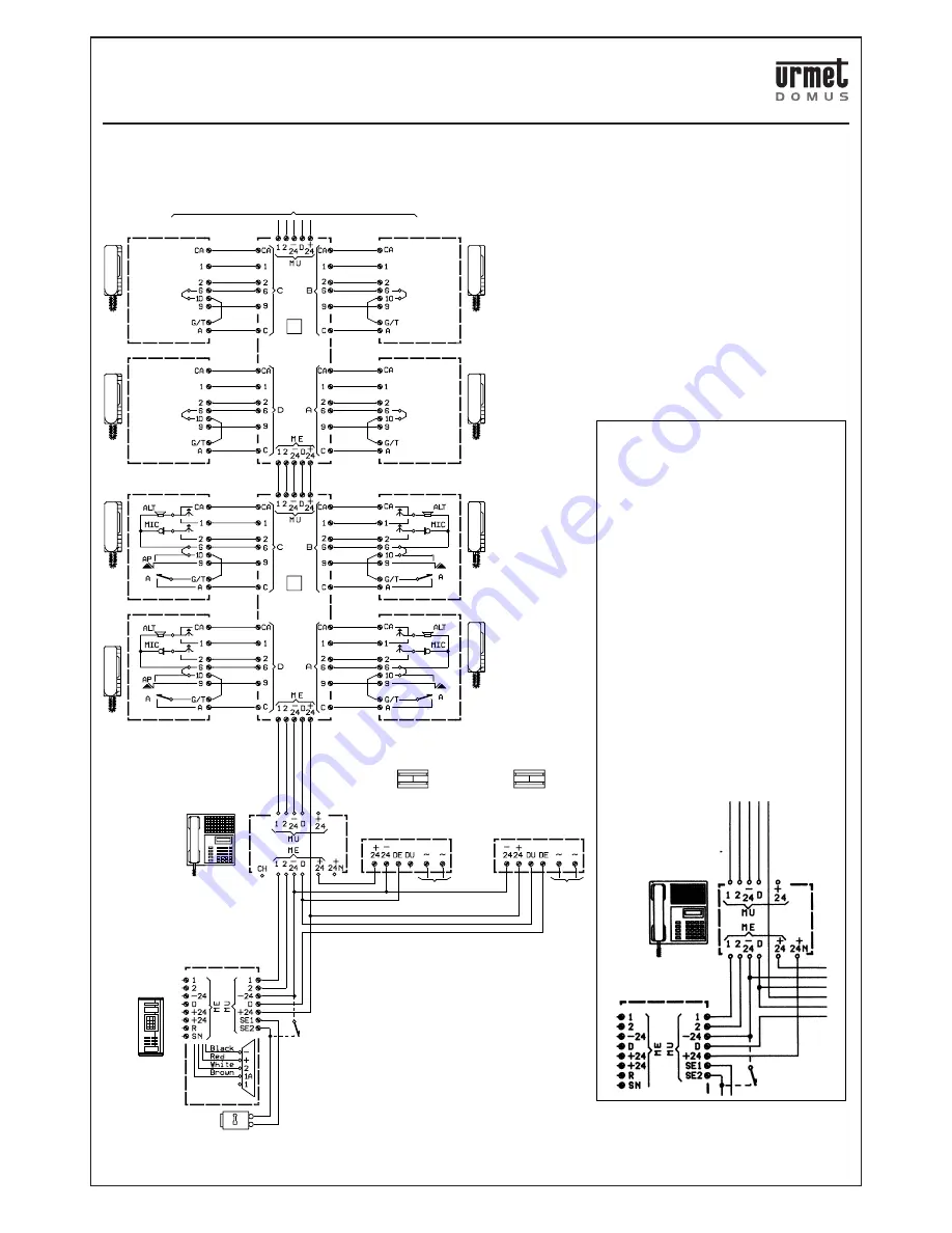 urmet domus 826 DIGITAL CALL SYSTEM Скачать руководство пользователя страница 104