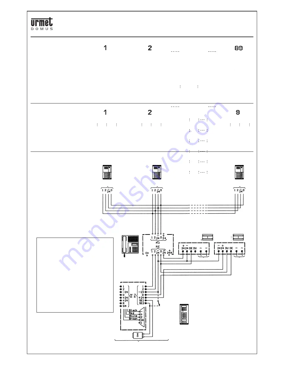 urmet domus 826 DIGITAL CALL SYSTEM Скачать руководство пользователя страница 107