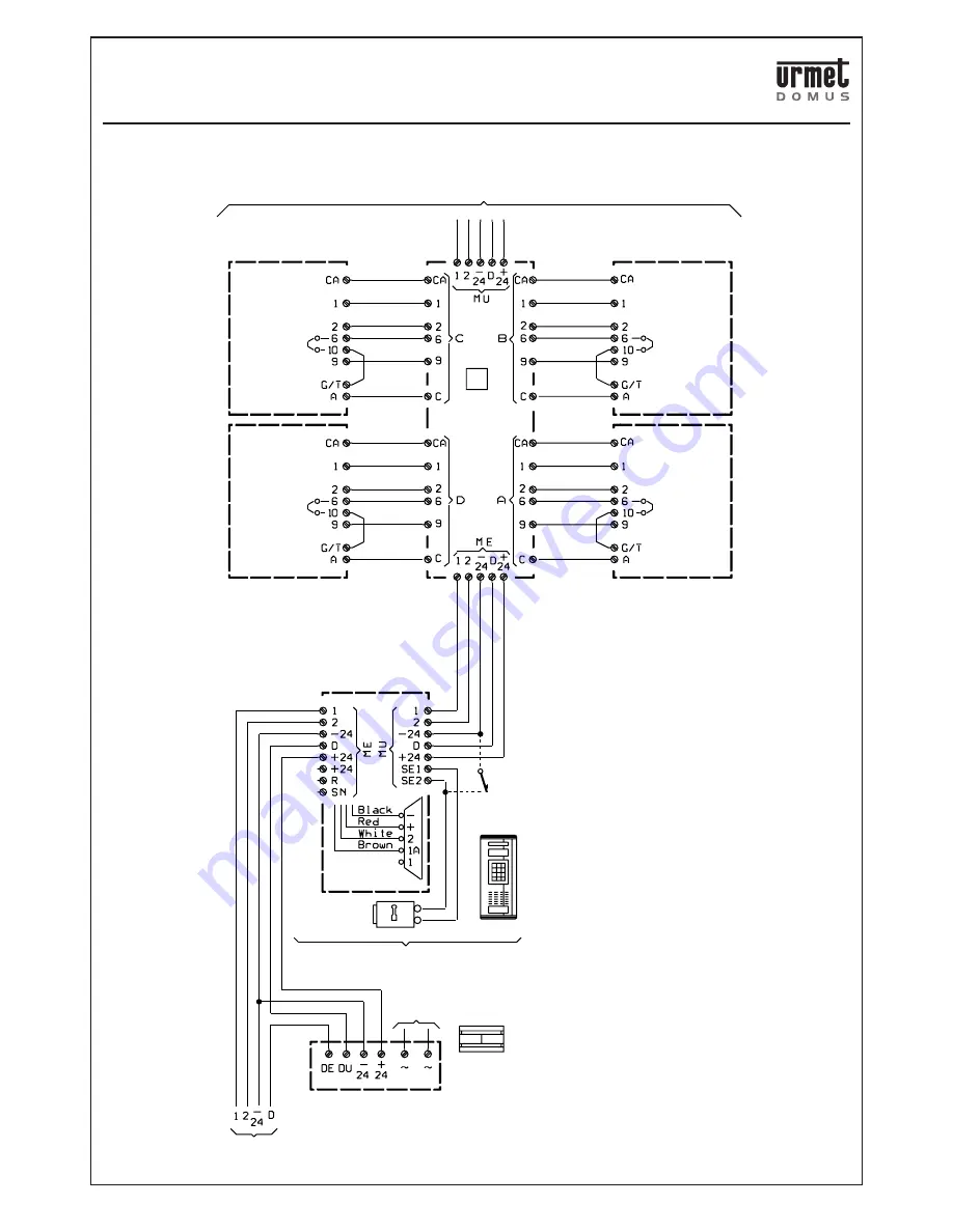 urmet domus 826 DIGITAL CALL SYSTEM Manual Download Page 108