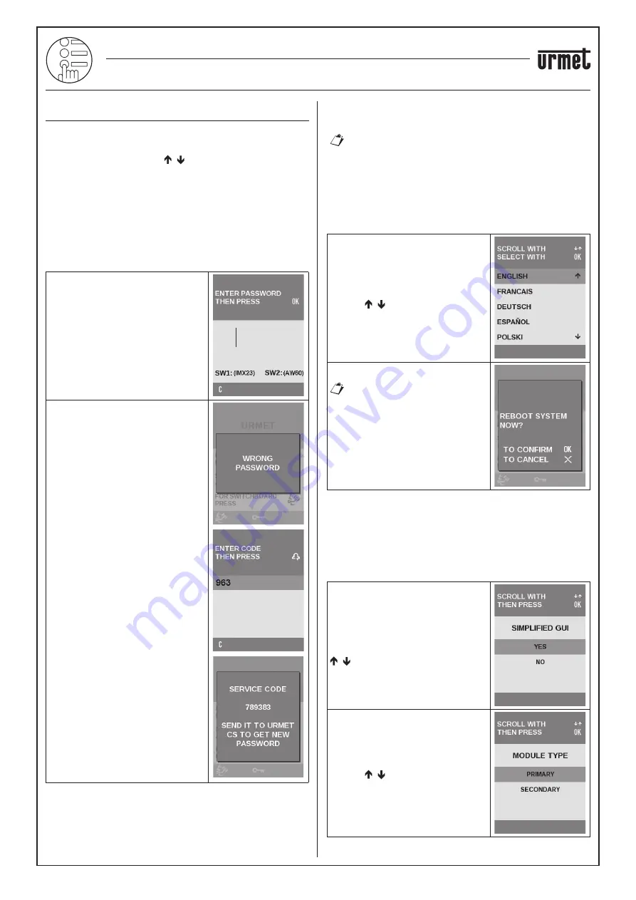 urmet domus elekta Manual Download Page 6