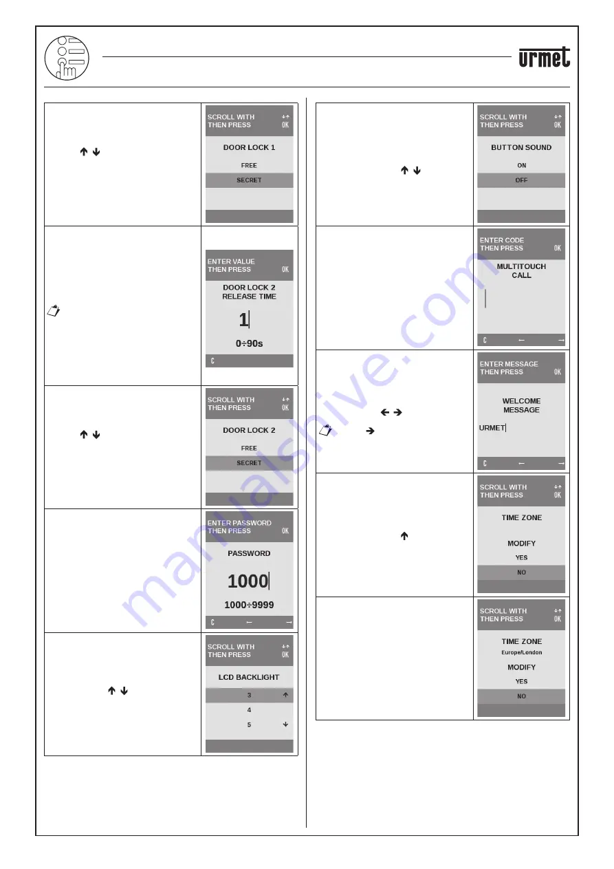 urmet domus elekta Manual Download Page 8