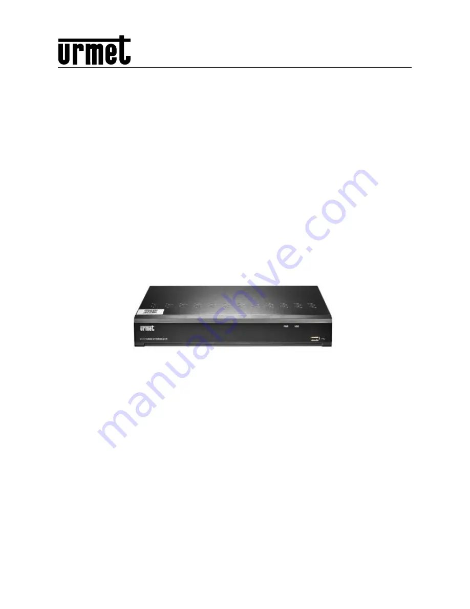 urmet domus Hybrid DVR 1080N Series User Manual/Instructions Download Page 1