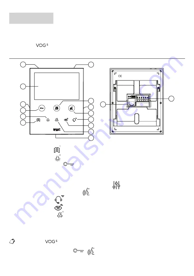 urmet domus IPerCom VOG 5 1761 Скачать руководство пользователя страница 2