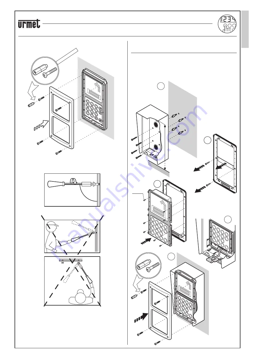 urmet domus K-STEEL 1072/14 Manual Download Page 7