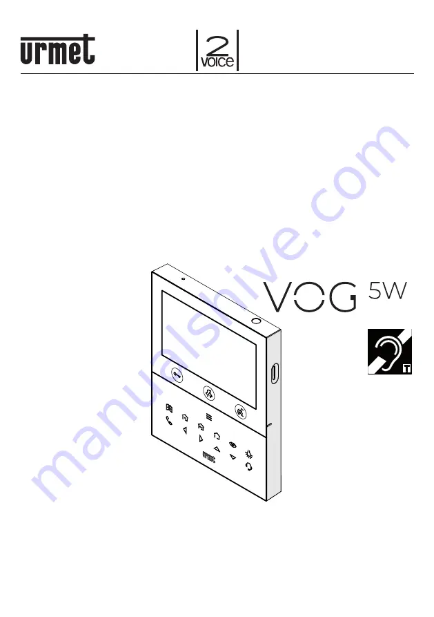 urmet domus VOG 5W 1760 Скачать руководство пользователя страница 1