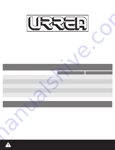 Urrea UMM01 Instructions And Warranty Download Page 1