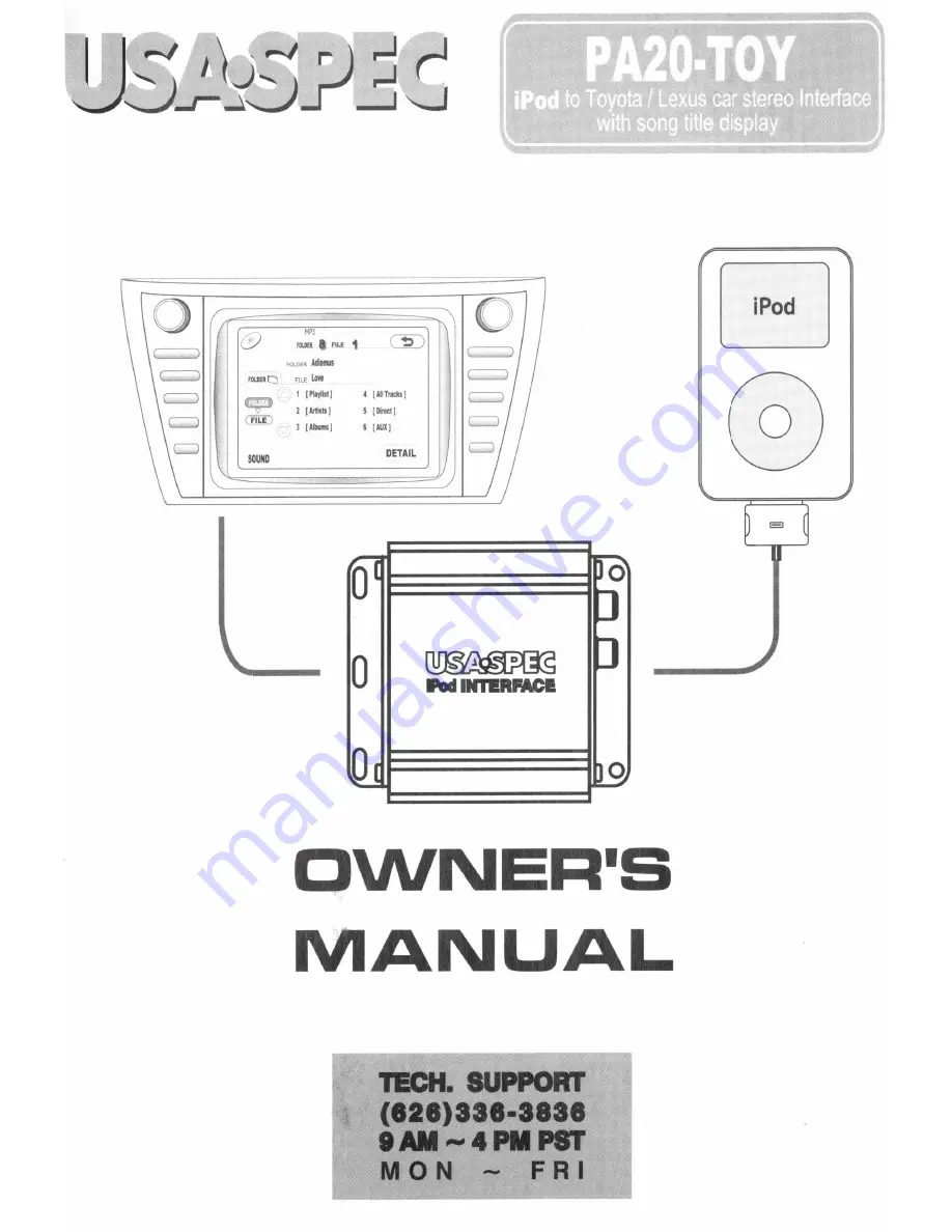 USASPEC PA20-TOY Owner'S Manual Download Page 1