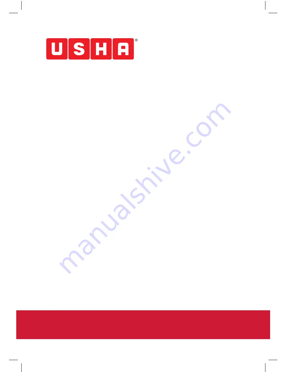 usha CH 3408 Instruction Manual Download Page 1