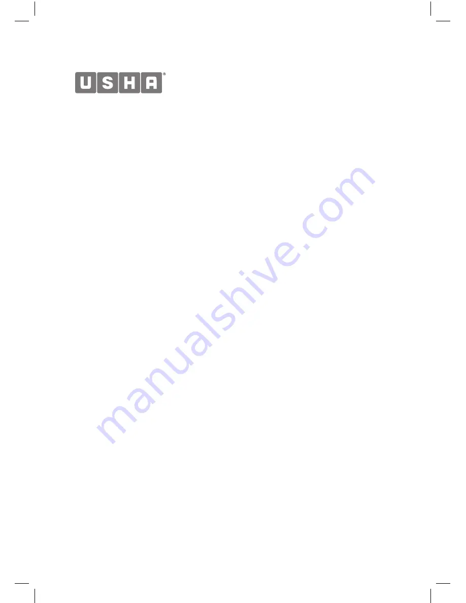 usha FH 3112 PTC Instruction Manual And Warranty Card Download Page 2