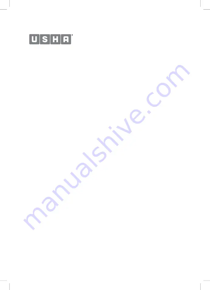 usha FH 3212 PTC Instruction Manual Download Page 2