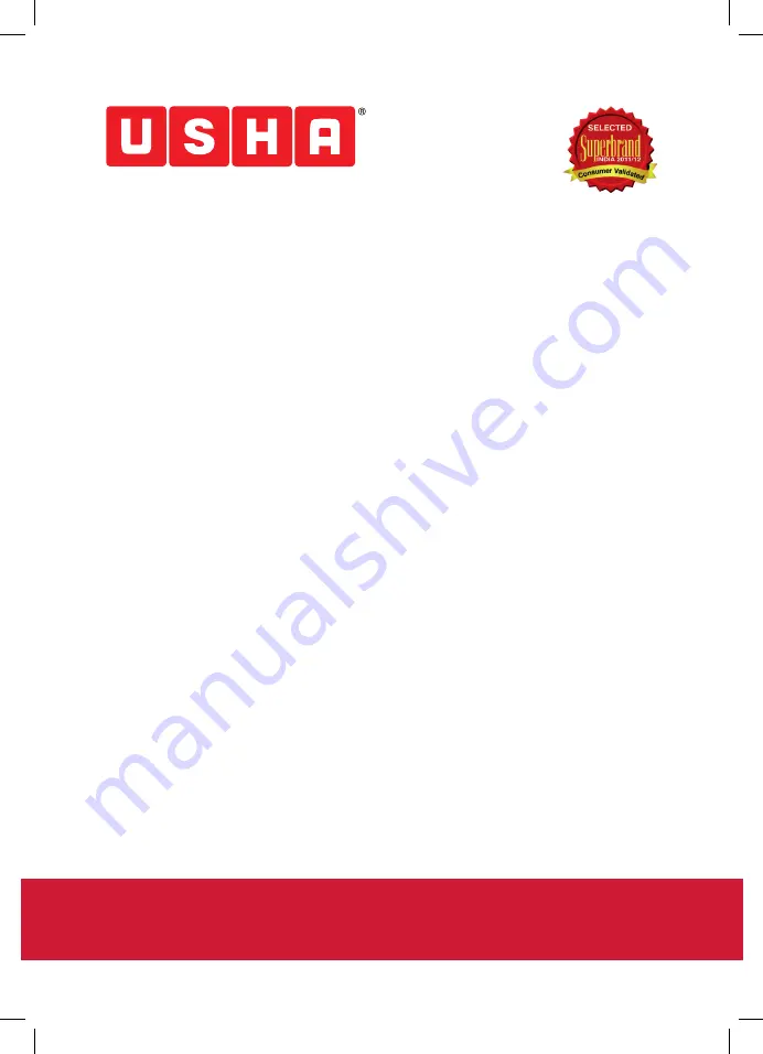 usha MG 2573 Instruction Manual Download Page 1