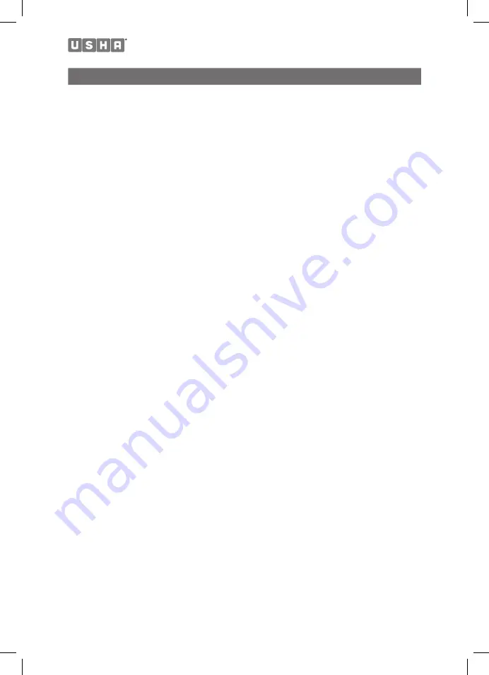 usha MG 2573 Instruction Manual Download Page 10