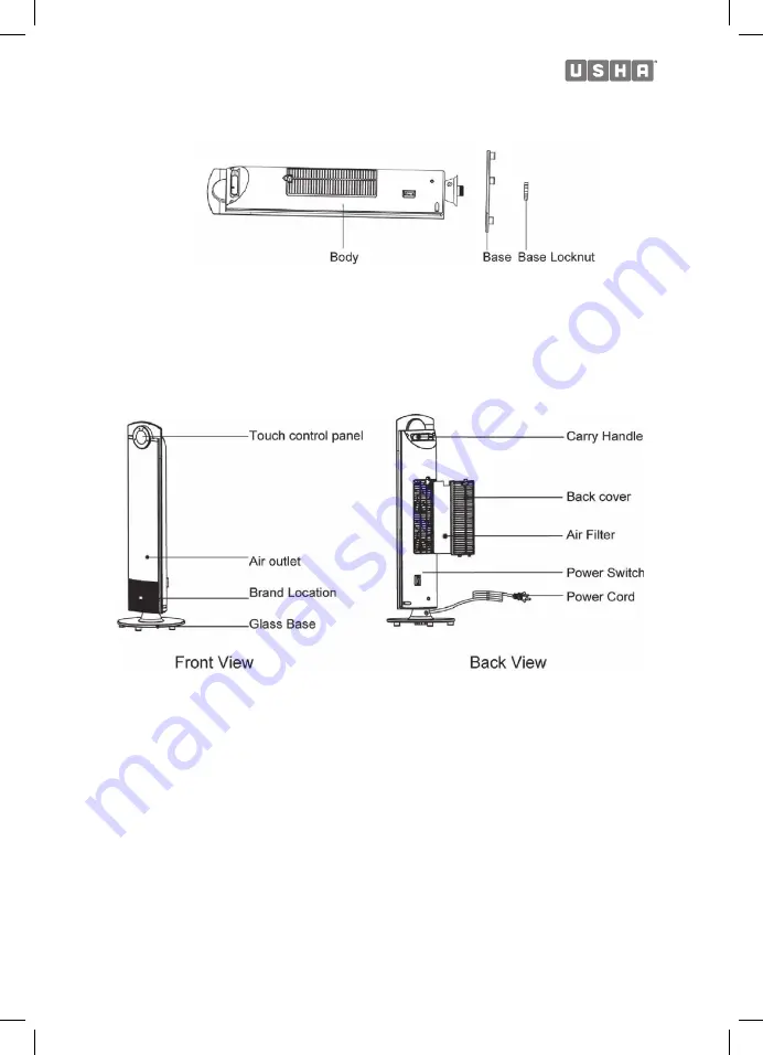 usha TFH LED Скачать руководство пользователя страница 5