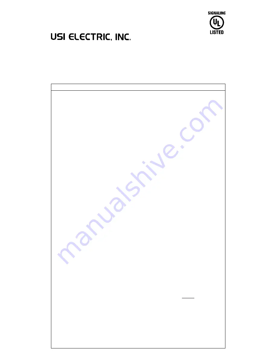 usi USI-1122L Instruction Manual Download Page 1