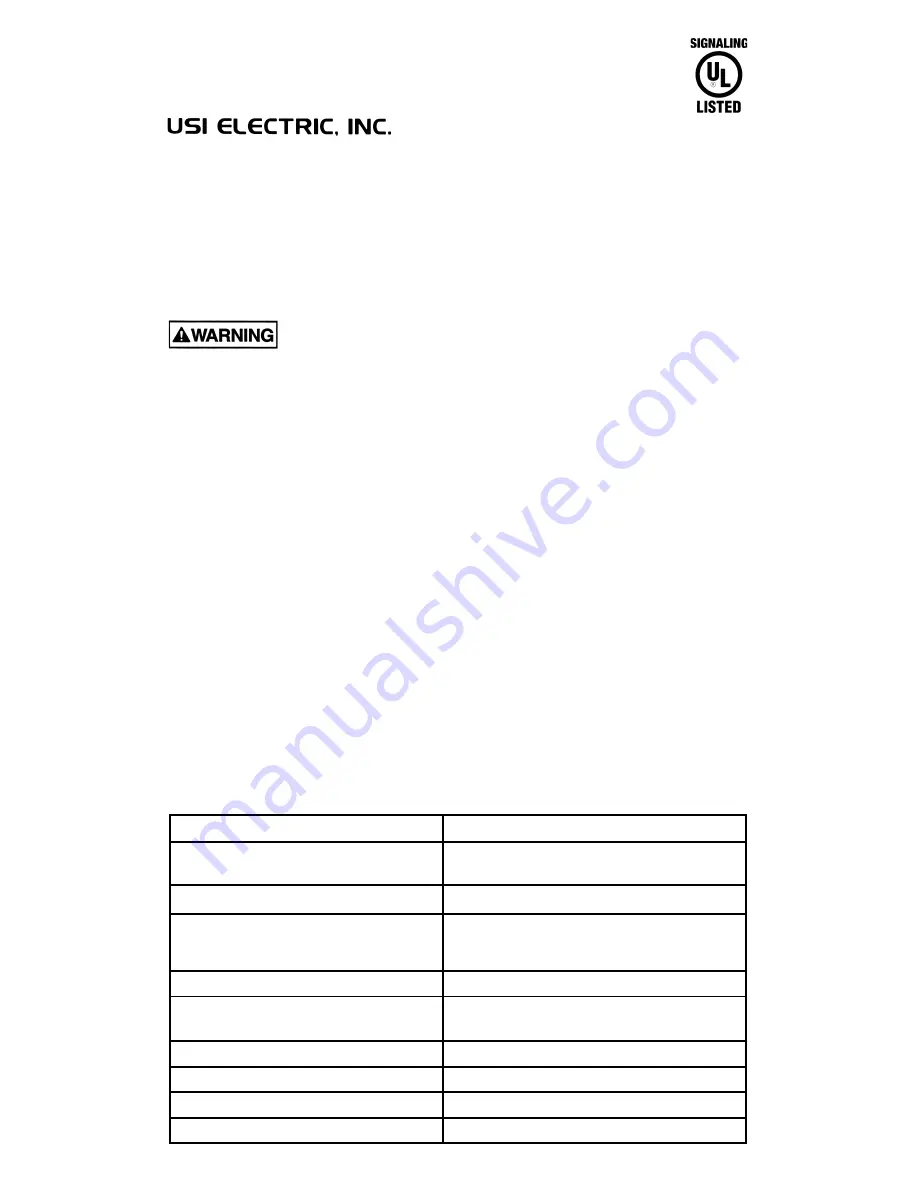 usi USI-2430 Owner'S Manual Download Page 1