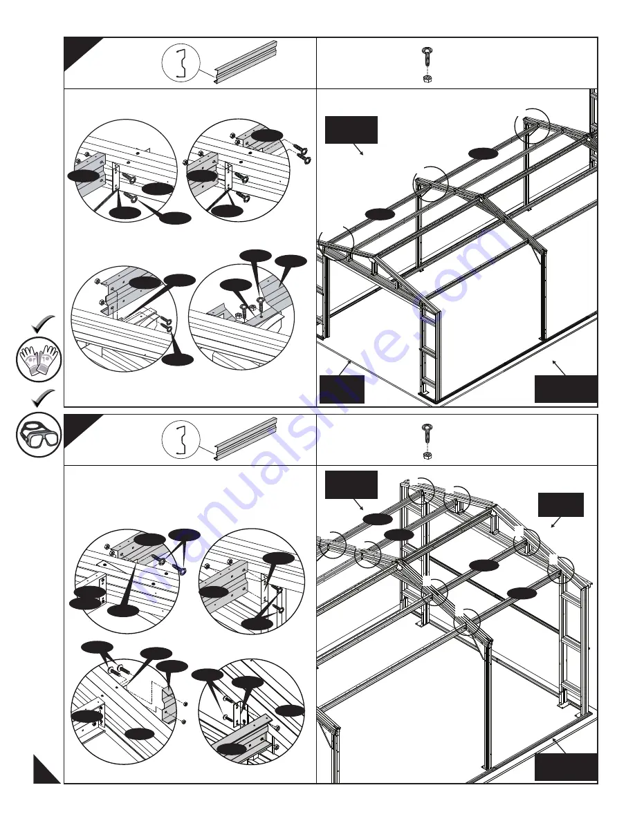 USP DURAMAX 12 Ft x 26 Ft Metal Garage Owner'S Manual Download Page 50