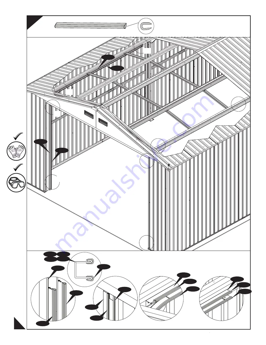 USP DURAMAX 12 Ft x 26 Ft Metal Garage Owner'S Manual Download Page 93