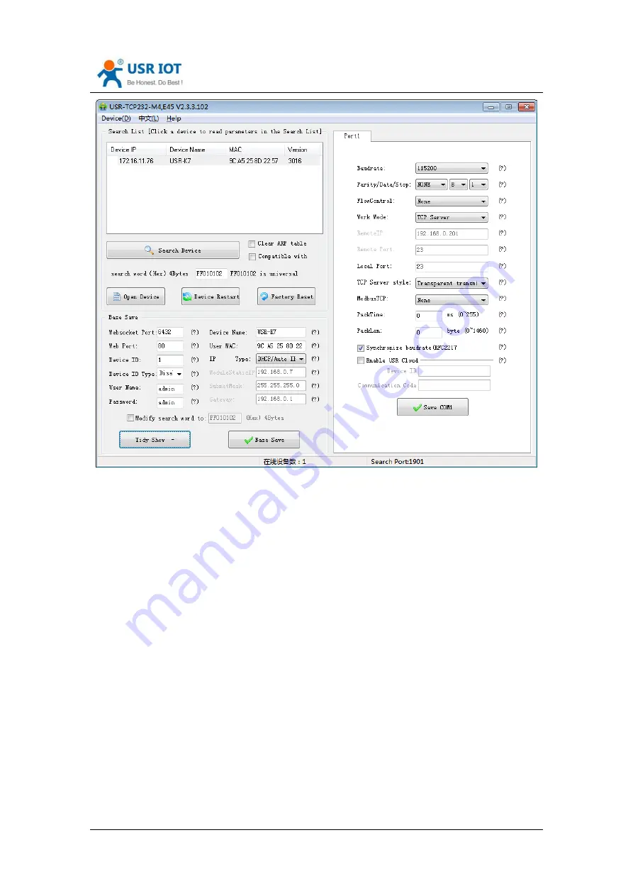 USR IOT USR-K7 User Manual Download Page 25