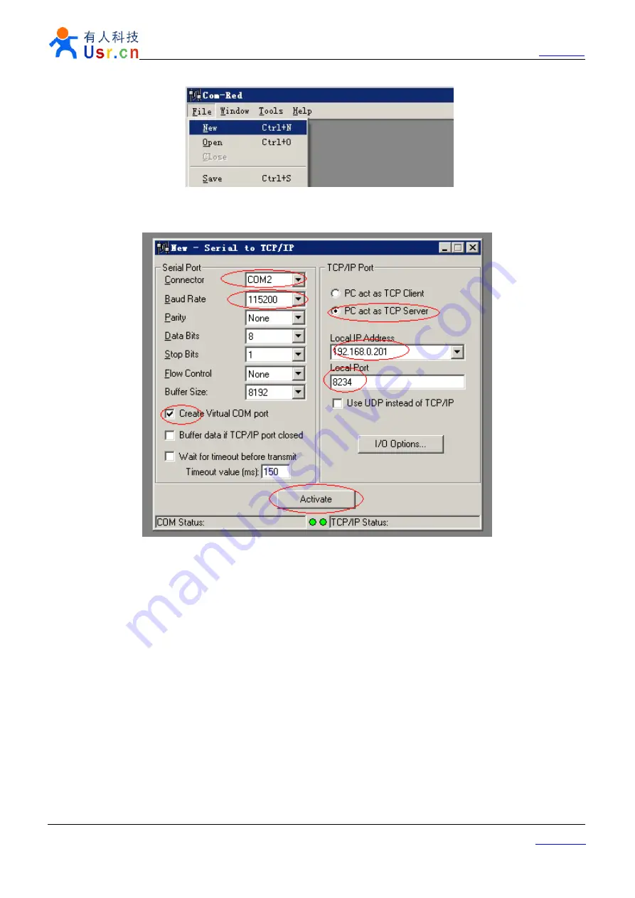 Usr USR-TCP232-T Manual Download Page 18